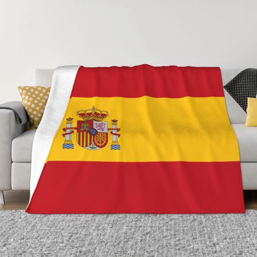 WHJYCC Mantas de la bandera de España, mantas de franela para mujer, ropa de cama, decoración del hogar, adecuadas para sofás, camas, camping, 40 x 30 pulgadas (102 x 76 cm)
