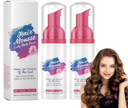 Curl Defining Mousse, Ricci Elastici Schiuma Volumizzante per Capelli Ricci E Ondulati, Per La Cura Dei Capelli, Mousse Nutriente, Volume Di Schiuma per Donne, Mousse per Capelli Voluminosi