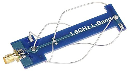 Four-arm Helical Antenna, 1.6mm Thick Double-sided PCB, Wide Range Circular Polarization, 1.6G, SMA (male) for Satellite Positioning Systems (Blue)