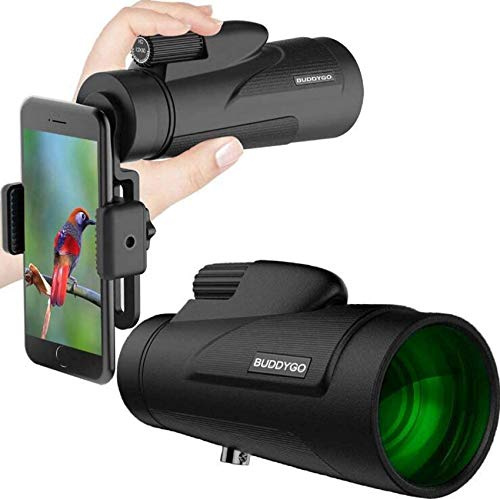 FMC Monocular, 12x52 High-Performance ZoomTelescope, Super Large Lens with Mobile Phone Adapter and TripodTravel Bird Wa