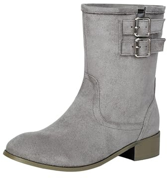 Stivali Texani Donna Pelle Stivali Equitazione Donna Comfort Pelle Antiscivolo per Laterale E Lacci con Motivo Stampato Lunghi da Western Stivaletti da Invernali Bassi