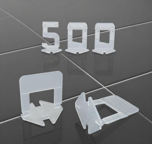 Brikora - 500 Croisillon Autonivelant 3mm pour carrelage qualité premium - Croisillons kit joint carrelage - Cale carrelage autonivelante Outil niveau pose salle de bain & sol Correcteur nivellement
