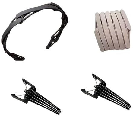 serre tete femme Voyage Pliable bandeau cheveux 4 Pcs Forme moelleuse pince coiffeur maquillage Homme femme zig zag accessoires Facile à transporter