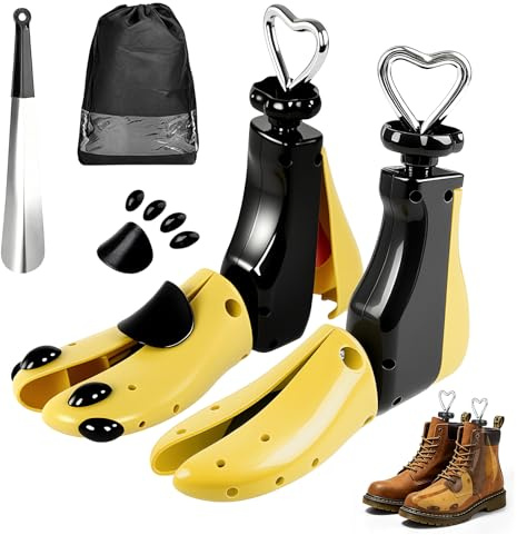 Sifxouped 2 elastici per scarpe per uomo e donna – Spargiscarpe per scarpe strette – Regolabile in lunghezza e larghezza, stivali, scarpe da trekking, stivali, sneaker – Efficace per alleviare la