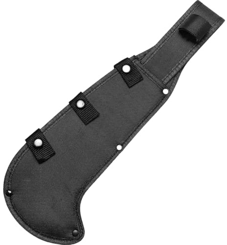 HiyyFloy Heavy Duty Canvas Axe Scabbard, Sickle Sheath with Belt Loop, Brush Cutter Blade Cover, Machete Sheath for Gardening Farming Forestry Equipment
