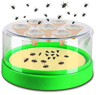 Piege a Mouche, Attrape Mouche 6,1x3,0 Pouces avec Matériau PP, la Cuisine | et 2 Appâts pour la Maison, Contrôle Physique Non Toxique des Mouches, pour la Maison, L'hôtel