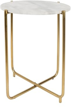 Felis Lifestyle Side Table Timpa Marble, marmor, weiß, 44.5 x 44.5 x 54 cm