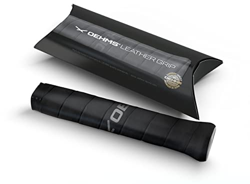Oehms Pro Leder Griffband Tennis Basisband, schwarz, Made in Germany