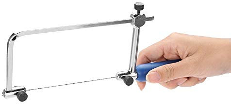 TMISHION Telaio per Sega a Forma di U con utensile da Taglio Regolabile con 6 Lame a Spirale(ASB500)