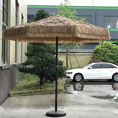 HRXQ Hawaii Playa Sombrilla 270 X 255cm Sombrilla De Paja Sombrillas Terraza Parasole para Jardín Playa Balcón Piscina Patio,Octogonal,Protector Solar,Base No Incluida