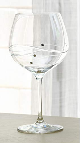 DIAMANTE Personalised Gin Glass Gift, Spiral