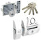 LINCE Cerrojo Alta Seguridad Anti Bumping con Alarma, Blanco, 0