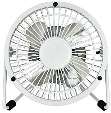 Ventilador de metal silencioso de 4 pulgadas, mini USB de metal, ventilador de escritorio, portátil, perfecto para portátil, mesa de escritorio, computadora portátil, ventilador de mesa de