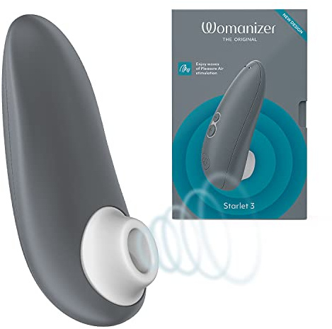 Womanizer Starlet 3 Klitoris - Sauger für Frauen - Auflege-Vibrator mit 6 Intensitätsstufen - Wasserdichtes Sexspielzeug - Grau