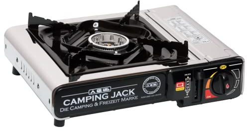 Camping Jack Gaskocher Set Kocher im Tragekoffer mit Gaskartuschen Menge Frei Wählbar (Einzeln Gaskocher)