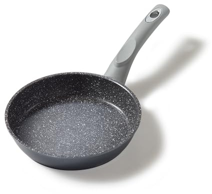 STONELINE Gourmundo Bratpfanne, 18 cm, antihaftbeschichtete Pfanne mit echten Steinpartikeln, alle Herdarten inkl. Induktion, fettfreies Braten