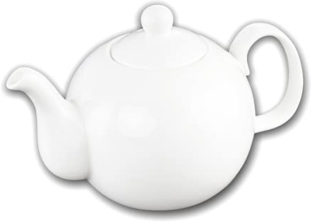 Wilmax | OLIVIA Teekanne | Porzellankanne | Für Kaffee | Für Tee | Elegant | Kratzfest | Für die Spülmaschine | Für die Mikrowelle | Ergonomisch | Fassungsvermögen: 2150 ml