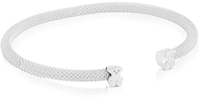 TOUS Pulsera de plata motivo oso Icon Mesh