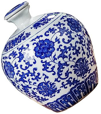 Cabilock Weiß Keramik Wein Topf Sake Lagerung Jar Große Kapazität Wohnkultur Wein