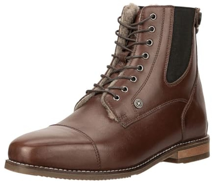 SUEDWIND FOOTWEAR Florentina BZ Lace Merino Stivali – Pelle bovina italiana – Scarpa invernale in pelliccia di agnello – fatto a mano, marrone, 40 EU