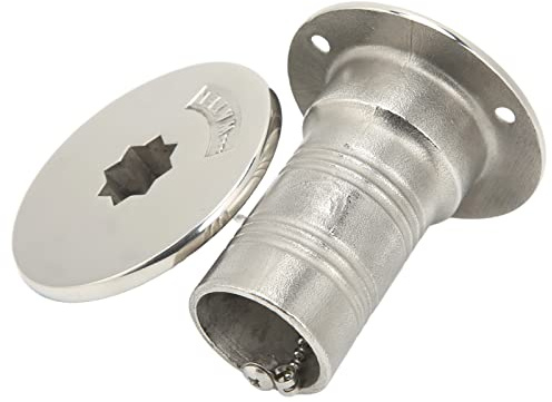 Bocchettone di Rifornimento Carburante per Ponte Barca con Coperchio in Acciaio Inossidabile Lucidato a Specchio Hardware Marino