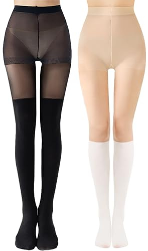 Tidefire Oberschenkel Strumpfhosen High Long Stocking Strapsstrumpfhose Socke für Damen (Lang+42)