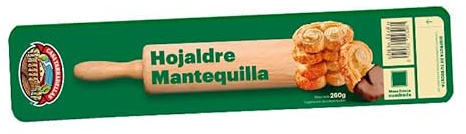 (PACK 4 Und.) MASA FRESCA CASA TARRADELLAS PARA PIZZAS, HOJALDRES Y EMPANADAS. (REFRIGERADO) (Masa fresca cuadrada de hojaldre con mantequilla 260g.)