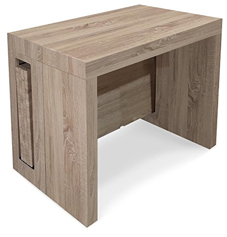 INTENSE DECO Loki - Table Console Extensible Imitation Chêne Clair