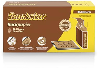 Backstar papier pâtisserie 200 feuilles Norme boulangerie 60 x 40 cm