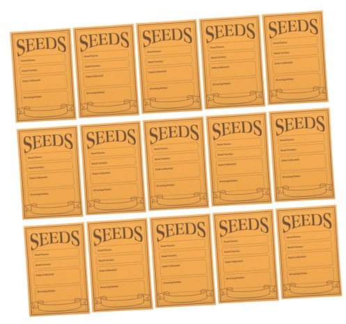 Saatgut Papierumschläge 100 Stück aus Kraftpapier, Orange