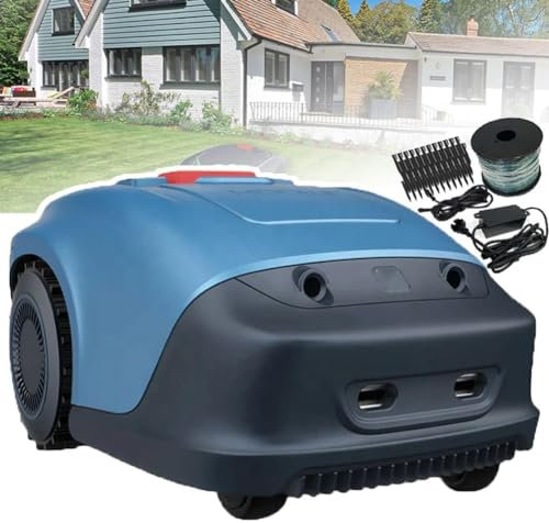 HLGKBY Tondeuse à Gazon robotique sans Fil, Robot de pelouse entièrement Automatique, contrôle par Application avec limites virtuelles, Tondeuse à Gazon de Jardin avec Planification de Chemin,