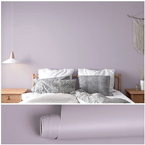 VEELIKE Tapete Lila Vintage 40cm×900cm Selbstklebende Folie Lila Matt Möbelfolie für Tische Klebefolie Möbel Deko Wohnzimmer Schrank Schlafzimmer Küchentapete Wand Abwaschbar Wandtapete Abnehmbar
