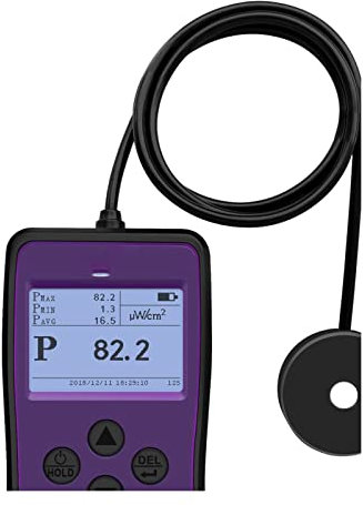 Beleuchtungsstärkemessgerät, Ls126c uv. Lichtmeter ultraviolette Intensität Uv. Intensitätszähler LUX Zählerradiometer 254nm Wellenlängenprüfgerät Geeignet für Innen-/Außenmessungen(2)