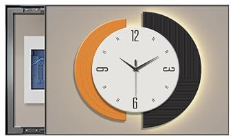 Couvercle de panneau électrique moderne pour compteur électrique - Décoration d'intérieur - Couvercle de compteur de lumière pour panneaux électriques avec horloge, peintures cachées