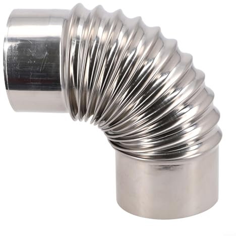 Rohrbogen für Ofenrohr, Stahlrohr, für Kaminauskleidung und Belüftungssysteme (80 mm)