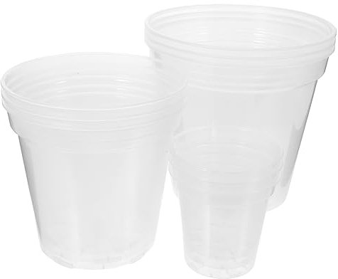 YARNOW 9 Piezas Plant Pot Jardinera para orquídeas Jardineras para orquídeas de plástico Contenedores Maceta de orquídeas Maceta de jardineria macetas de Interior el plastico Transparent