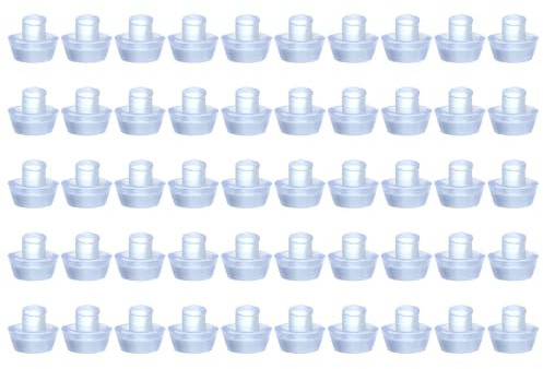 PATIKIL 50Pcs Glass Table Top Bumpers 6mm Thread Diameter Clear Bumpers