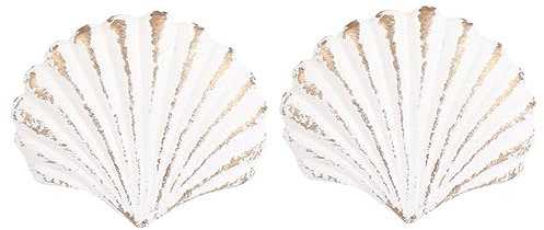 SHINEOFI 2stücke Muschel Schubladengriff Thema Vintage Design Für Küchentür Schrankgriff Kleiderschrankgriff Strand Dekor