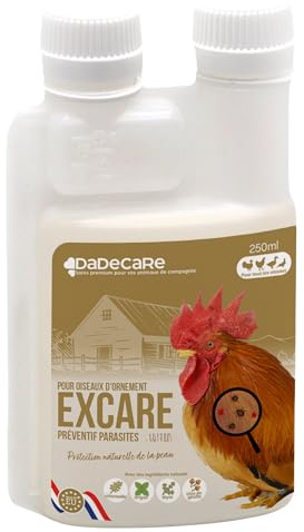 DADECARE Preventivo Parasitos Natural 250 ml - Gallinas, Aves de Corral y Exóticas - Extracto de Citronela y Clavo - Fórmula Natural - Excare