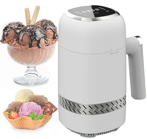 Mini Heladera EléCtrica - Pantalla TáCtil Led Inteligente, Heladera PortáTil Para Postres Y Yogur, Sorbete, Licuados Y MáS 300 Ml, 60 W De RefrigeracióN, Vaso Refrigerador, Vaso Para Hielo