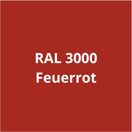 Viton Buntlack 0,7 Kg Rot - Seidenmatt - Wetterfest für Außen und Innen - 3in1 Grundierung & Lack - HAE 30 - Farbe auf Wasserbasis für Holz, Metall & Fliesen - Feuerrot RAL 3000