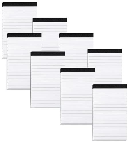 8 Stück Notizblock A7 Schreibblock Liniert Klein, 30 Blatt Pro Block Notizblöcke, 80g Mini Notizblöcke Ersatzblöcke, Block Abreißblock Notizzettel für Arbeit Studie Büro Haushalt Schule Memo Tagebuch