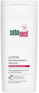 Sebamed Lotion 200 ml, Bodylotion für Männer und Frauen, für empfindliche und trockene Haut, feuchtigkeitsspendend und schnell einziehend, mit Kamillenextrakt und Allantoin