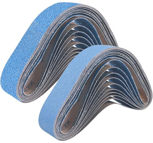 UMXIUO Slipband 50 X 686 mm, 8 st. Zirkonia-korn Slipband 40/60/80/120 kornstorlek för bandslipning, polering av metall, trä, glas