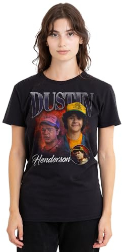 Stranger Things Dustin Homage T-Shirt Femme, Noir, L