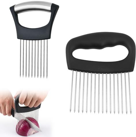 2Pcs Vegetable Slicer Set - 16-Pin & 10-Pin Veg Chopper with S304 Stainless Steel Needles, Non-Slip Handle Onion Chopper/Onion Slicer, Kitchen Gadgets for Home Cooking