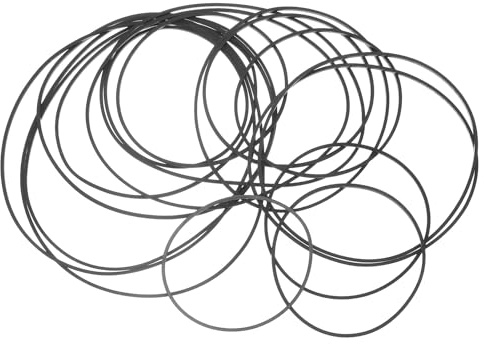 JEWEDECO 50 Stück Kassettenrekorder Antriebsriemen aus Quadratischem Gummi 1mm Langlebige Ersatzriemen für CD DVD und Kassettenspieler Verschleißfest und Flexibel