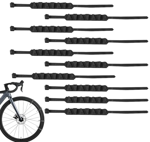 10 Stück Fahrrad-schneeketten Für Fahrräder, 50cm Motorräder Und E-scooter, Anti Rutsch Schneeketten Für Fahrräder, Sicherheitsketten, Wiederverwendbare Winterreifenbänder Für Motorräder, Roller