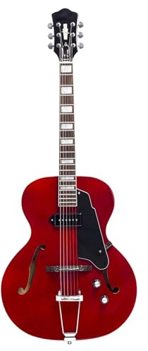Elektrische Gitarre Hohlkörper Jazz E Gitarre 6 Saiten Rechtshänder Ahornhals Für Anfänger Üben Des Spielens