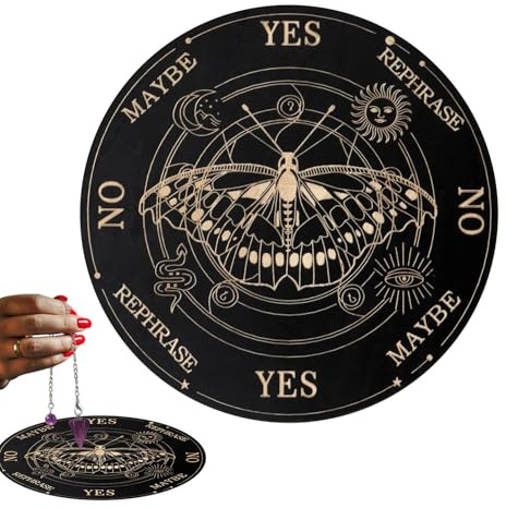 Tabla colgante para adivinación, tabla de madera decorativa con letras y punteros para mensajes | Juego de mesa Ouija Adivinación para principiantes y